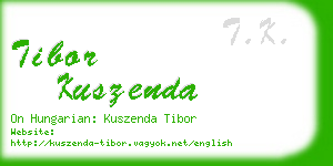 tibor kuszenda business card